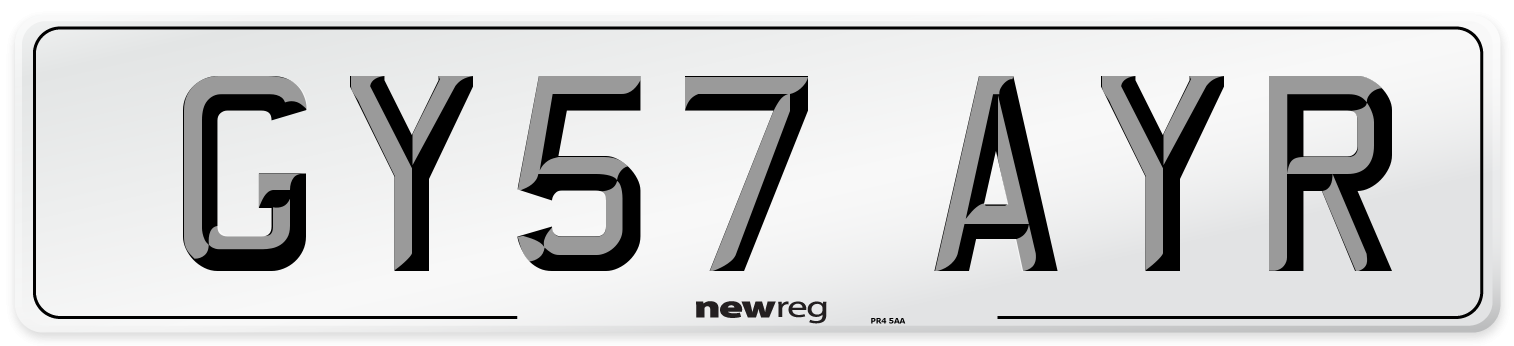 GY57 AYR Number Plate from New Reg